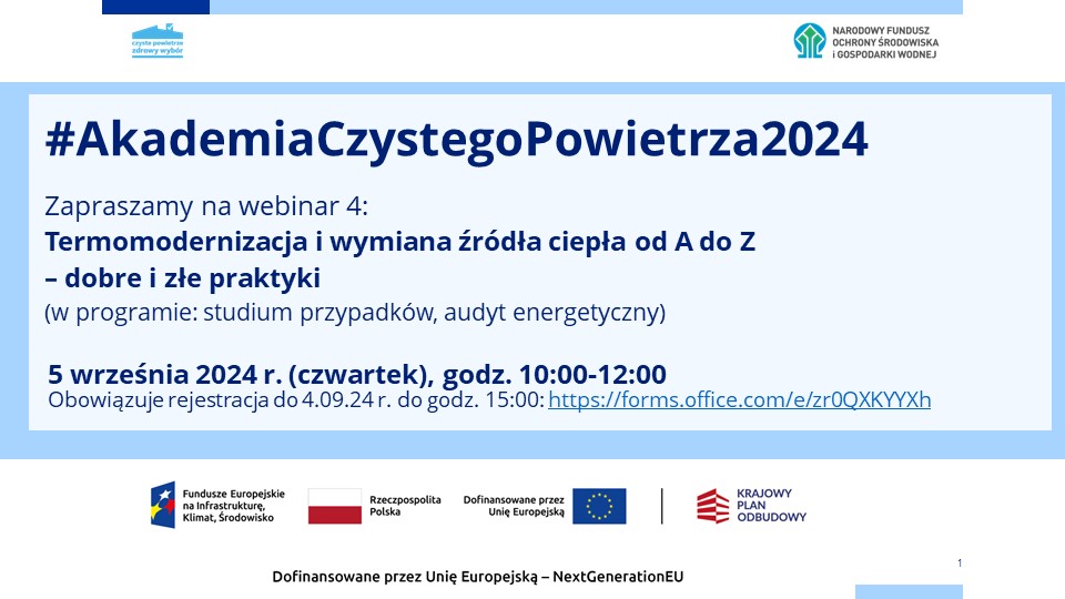 Webinar w ramach cyklu #AkademiaCzystegoPowietrza2024