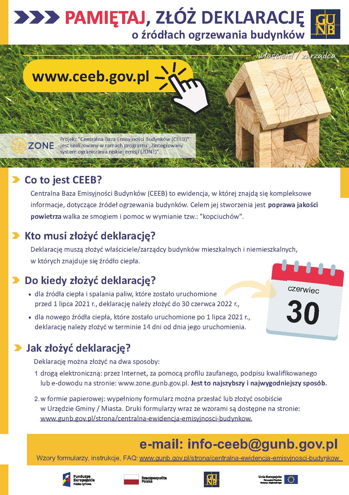 Deklaracja o źródłach ogrzewania budynków (CEEB)