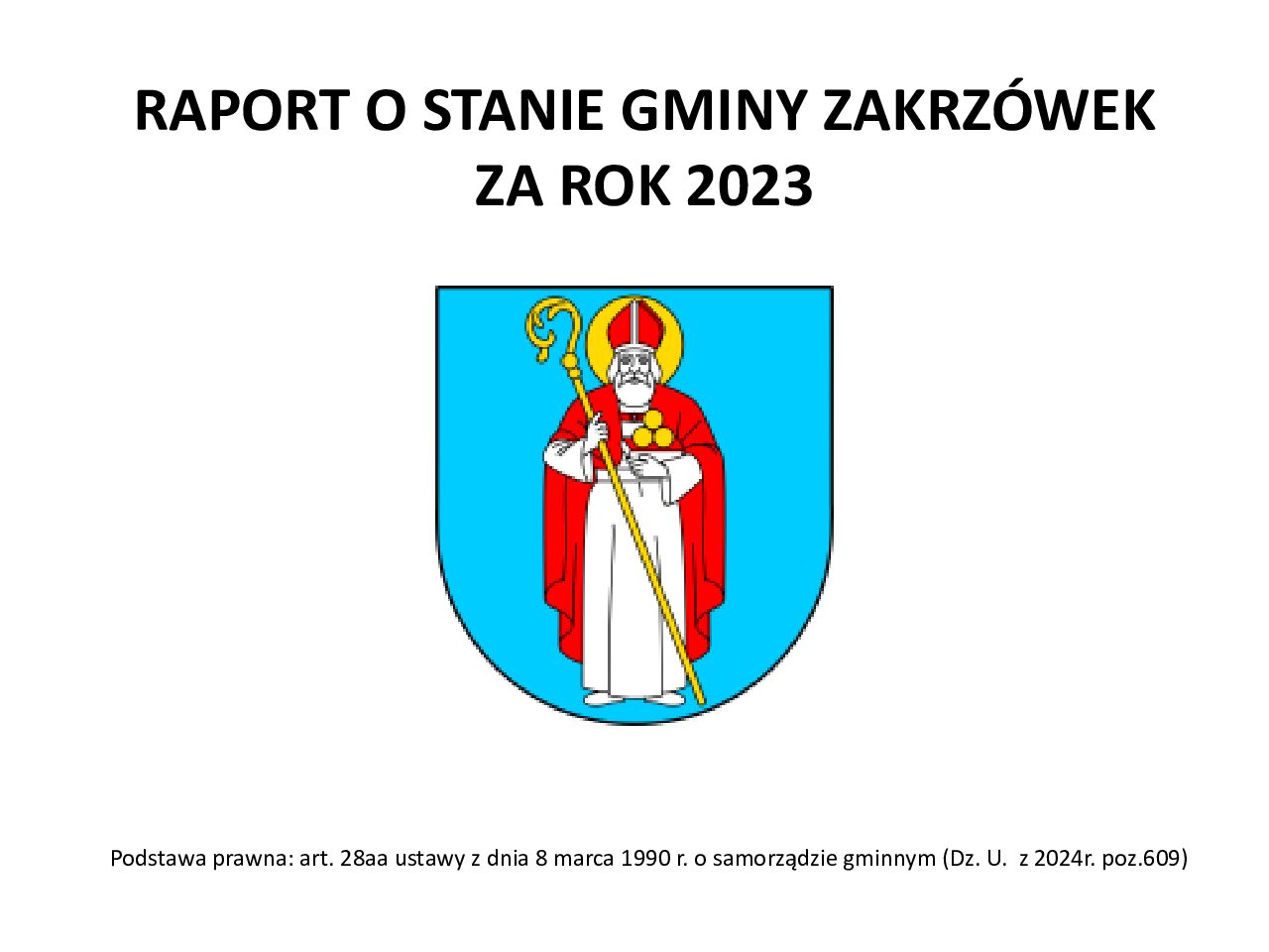 Raport o stanie Gminy Zakrzówek za 2023 rok
